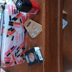 - CHANEL Coco Rouge Gloss Clear see-through Makeup Cosmetic  Pouch